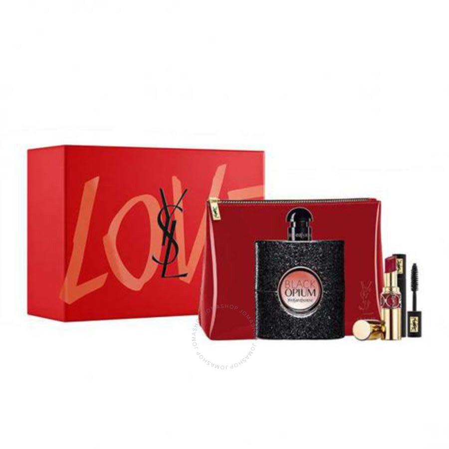 YSL BLACK OPIUM EDP 90ML +LIPSTICK +MASCARA +POUCH SETundefined