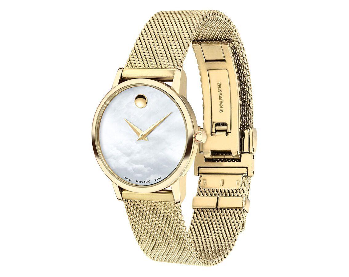 MOVADO WATCH CS WHT MOP DL 28 MM YG 24664987 view 2