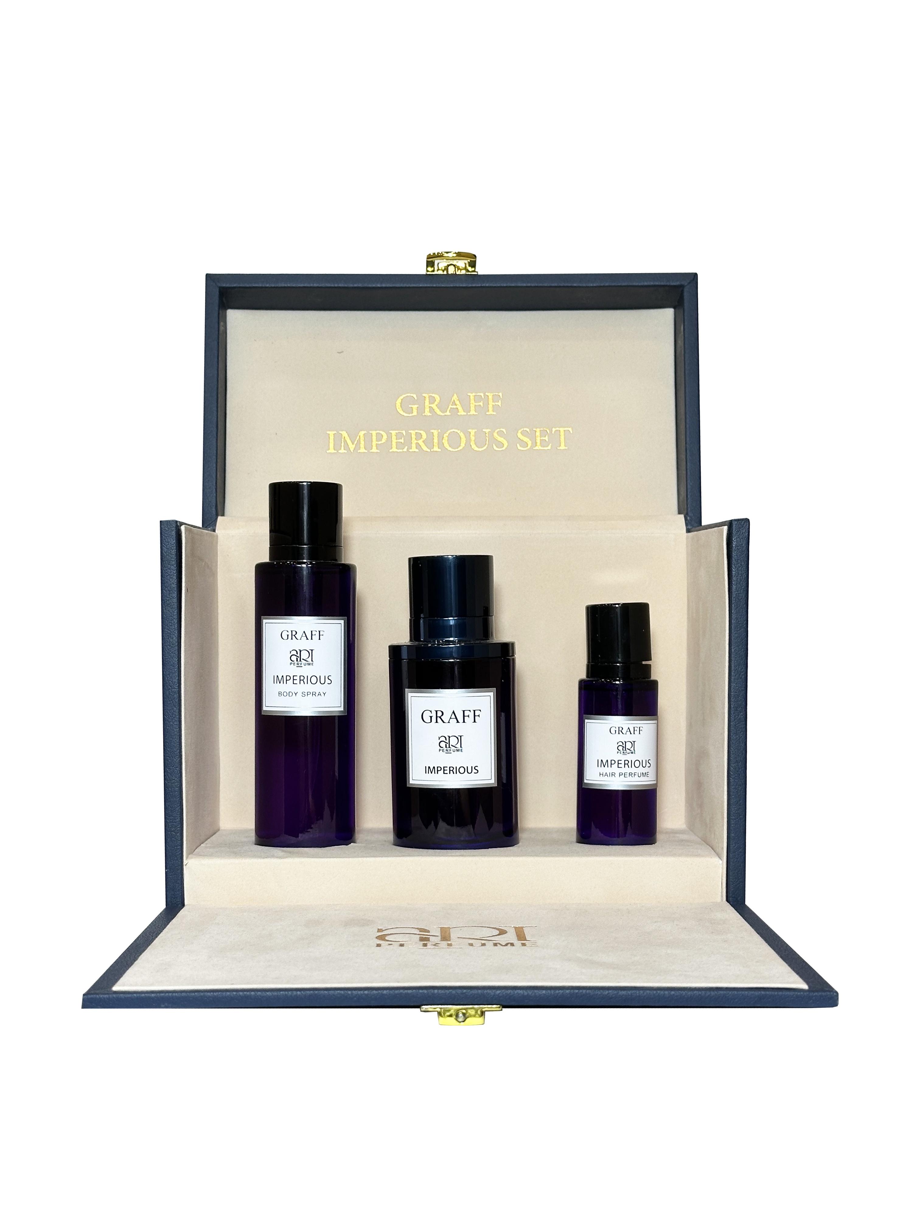 GRAFF ART PERFUME IMPERIOUS SET EDP 80ML+HAIR MIST 30ML+BODY SPRAY 100MLundefined