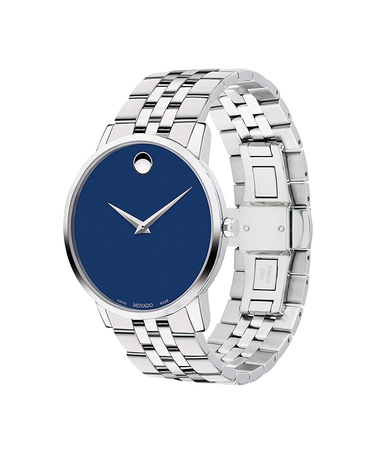 MOVADO WATCH BLU DL QTZ SLV BRCT 24949224 view 2