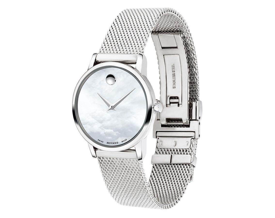 MOVADO WATCH CS WHT MOP DL 28 MM SLV 24806553 view 2