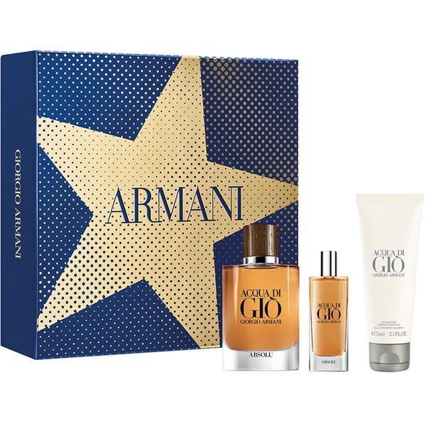 GIORGIO ARMANI AQVA DI GIO ABSOLI EDP 75ML +MINI 15ML +BODY SHAMOOundefined