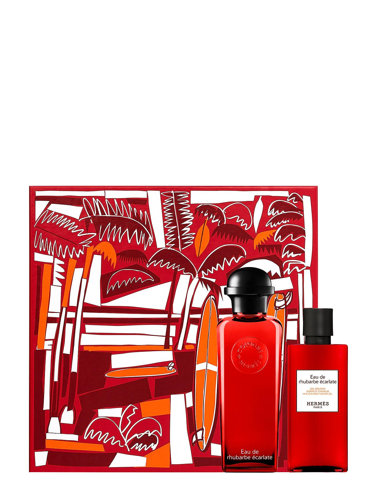 HERMES EAU DE RHUBARBE ECARLATE (U) SET EDC 100ML+HAIR&BODY SHOWER GEL 80MLundefined