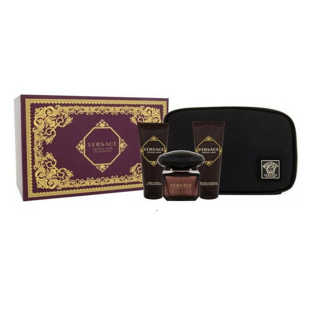 VERSACE CRYSTAL NOIR (L) SET EDT 90ML+B/L 100ML+BATH&S/G 100ML+POUCHundefined