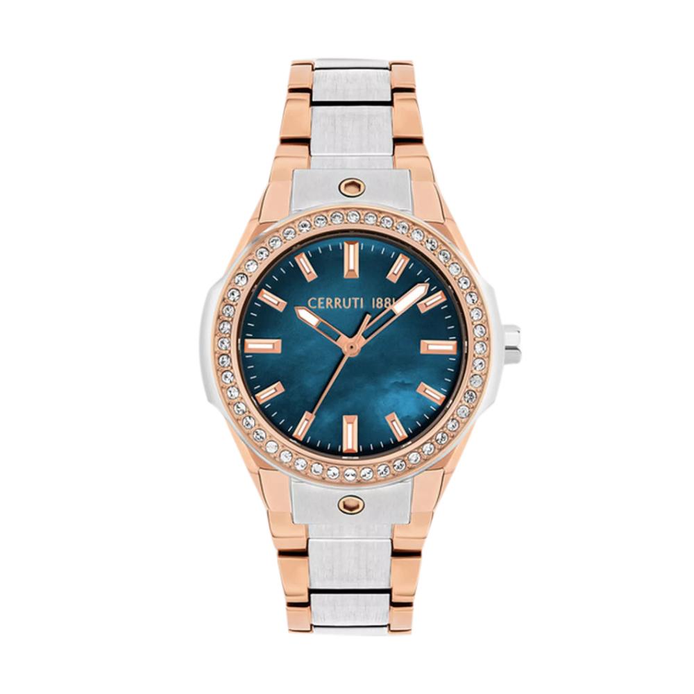 CER L SS/RG CAS D. BLU MOP DIAL SS/RG MTL BRT C CRWM29404undefined
