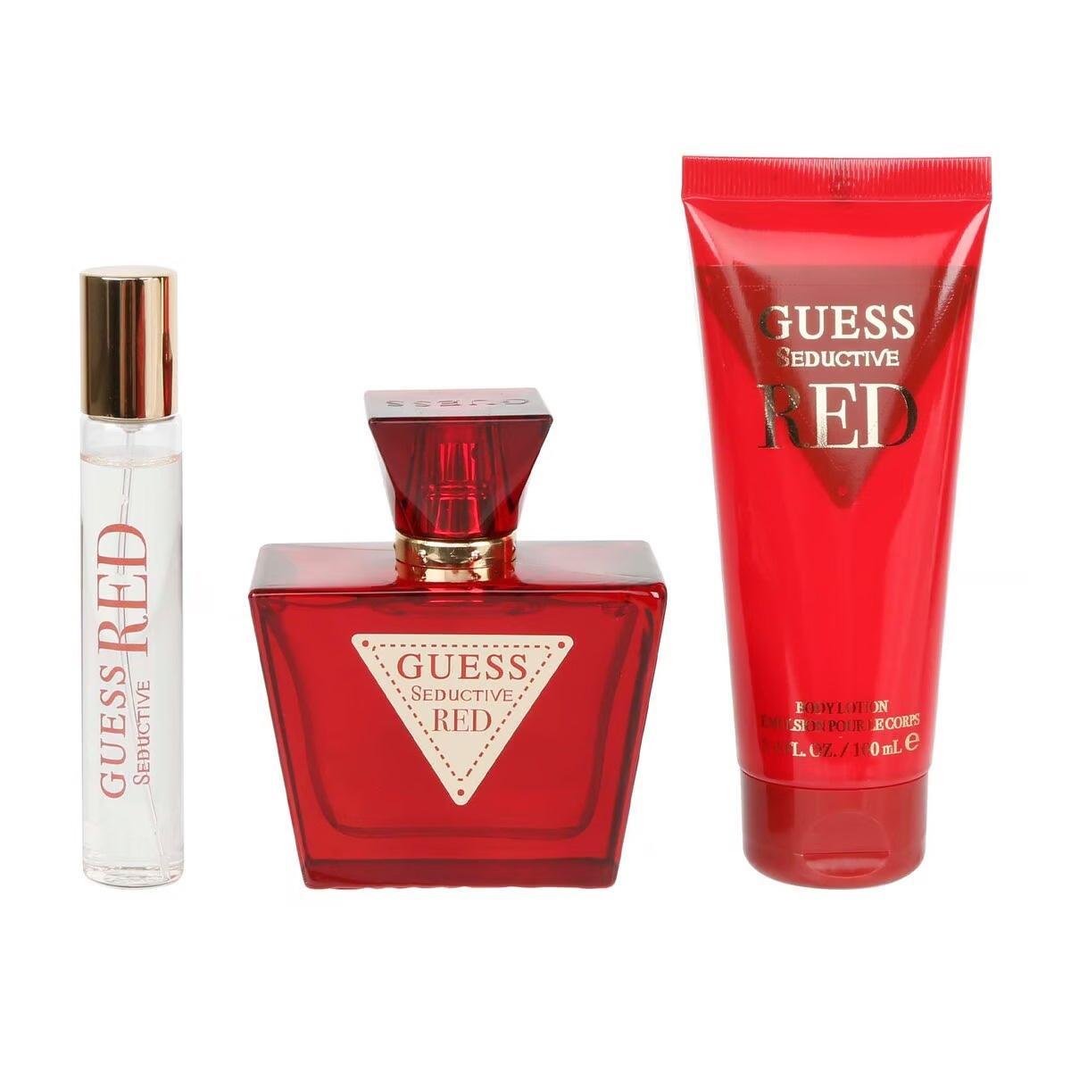 GUESS SEDUCTIVE RED SET EDT 75 ML+ EDT 15ML+ B/L 100ML+ POUCH view 2