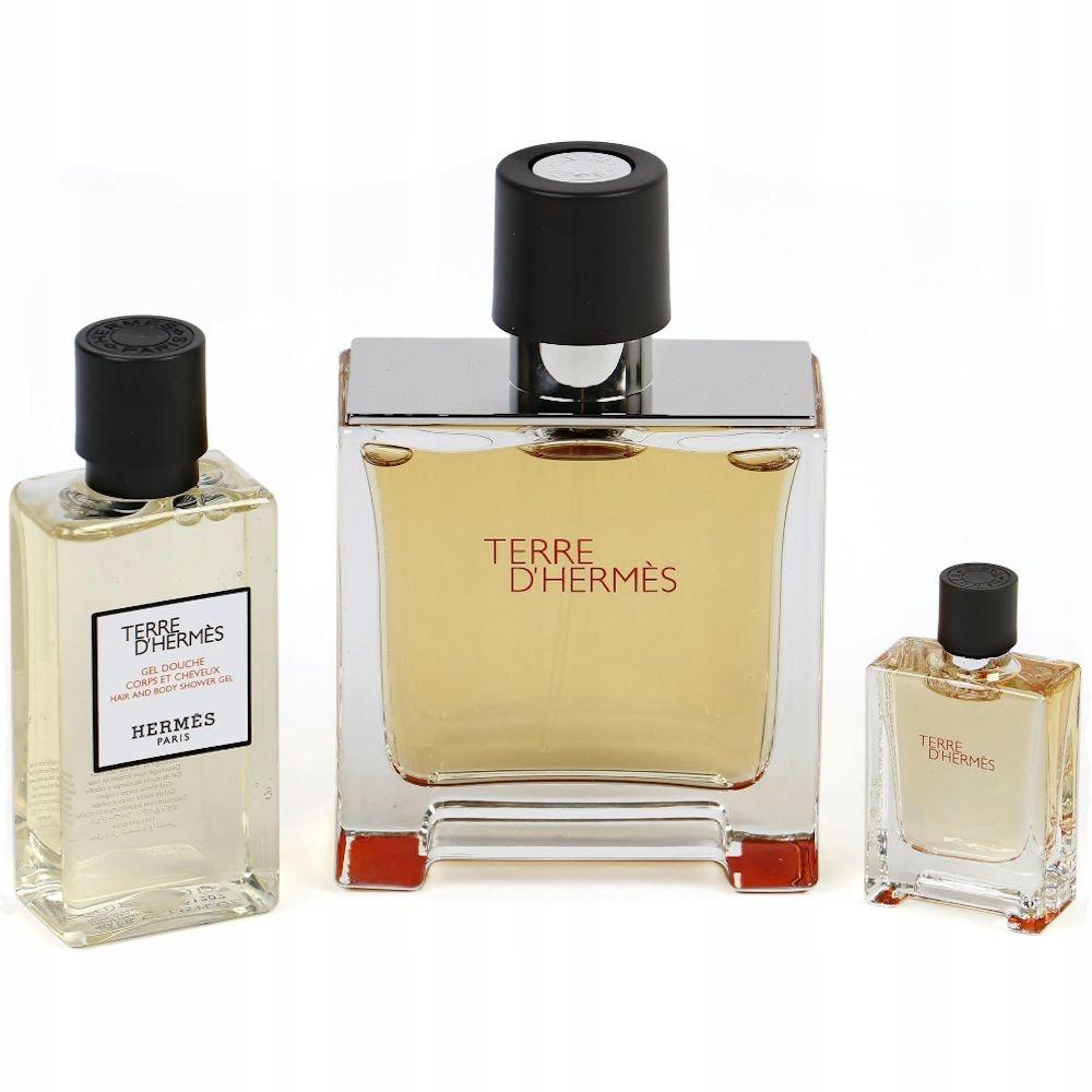 HERMES TERRE D'HERMES (M) SET PURE PARFUM 75ML + PURE PRFM 5ML + HAIR&BODY SHOWER GEL 40ML FRundefined