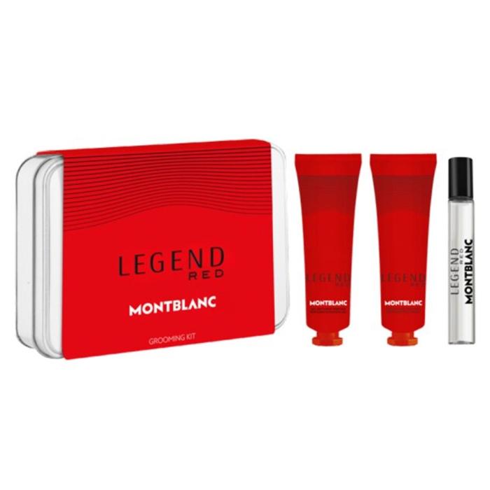 MONT BLANC LEGEND RED  (M) EDP7.5ML+C/G 30ML+F/C 30ML GROOMING KIT SETundefined