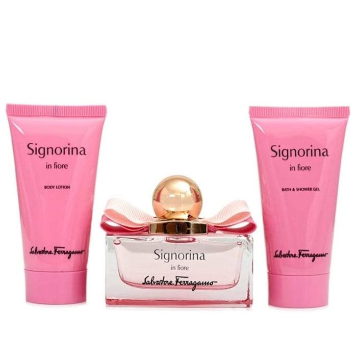 SALVATORE FERRAGAMO SIGNORINA IN FIORE SET EDT 50ML+B/L 50ML+S/G 50MLundefined