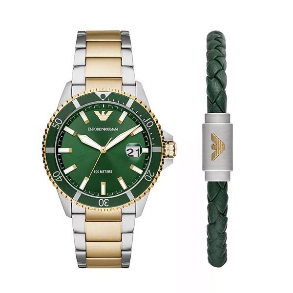 ARMANI MEN'S WATCH + BRACELET AR80063SET view 2