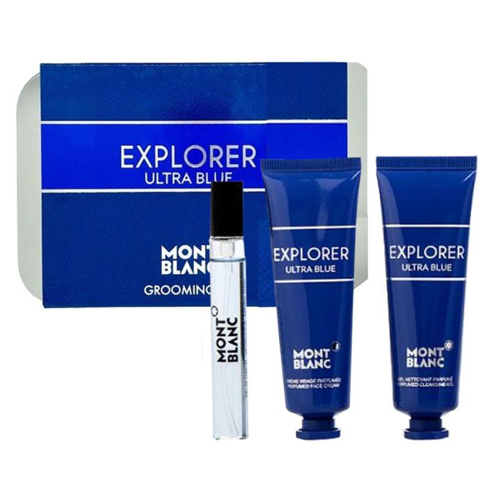 MONT BLANC EXPLORER ULTRA BLUE (M) EDP7.5ML+C/G 30ML+F/C 30ML GROOMING KIT SETundefined