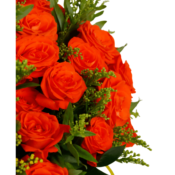Orange bouquet explosion view 2