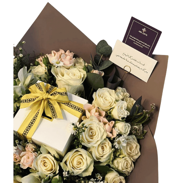 A bouquet of roses with juice view 2