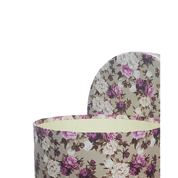 Rounded Flowerd Cartboard box view 2