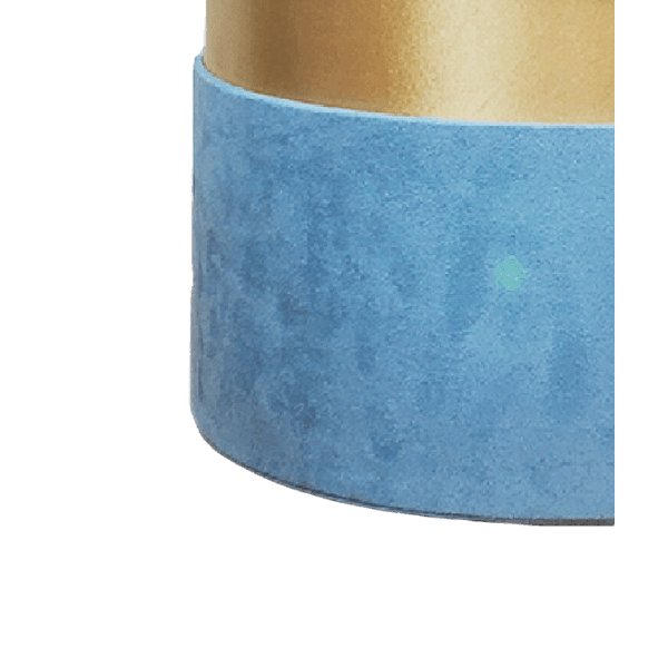 Rounded velvet luxury Coverd Blue box view 2