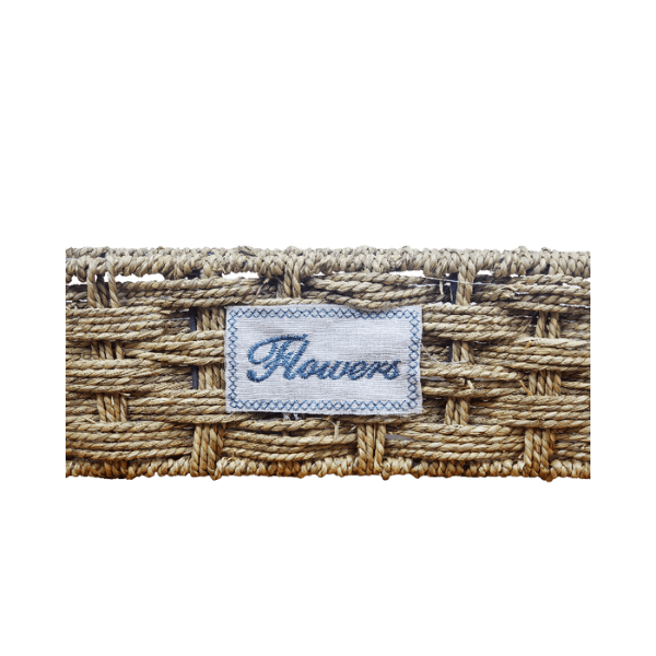 Straw Long Basket - With Handle view 2
