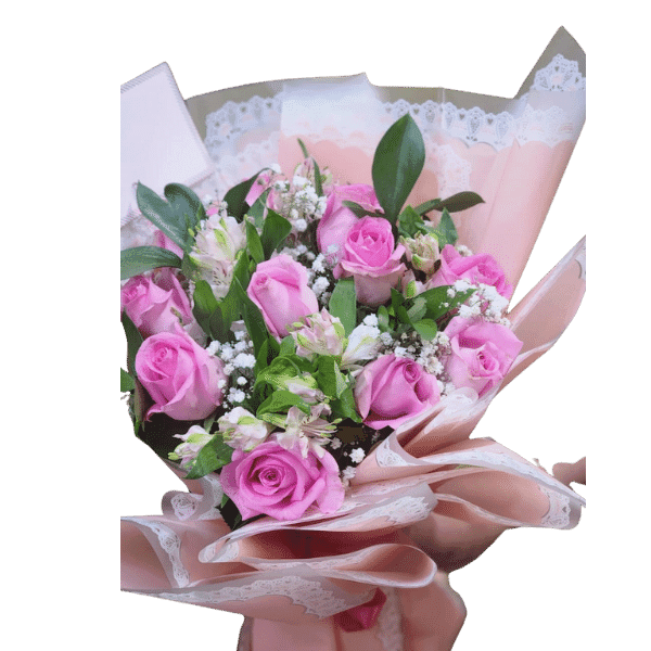 pink vase WITH Chocolate tray 2 view 2