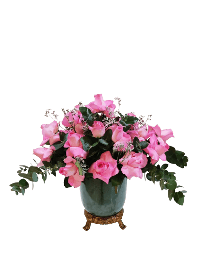 tray chocolate mix 7 with pink roses vase3 view 2