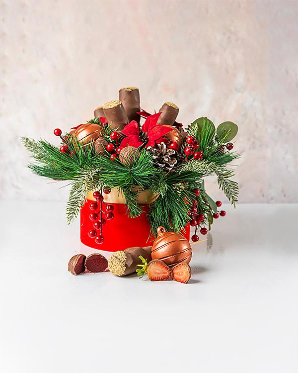 Christmas Hamper Arrangement With Mallows by NJD + chritmas tree view 2