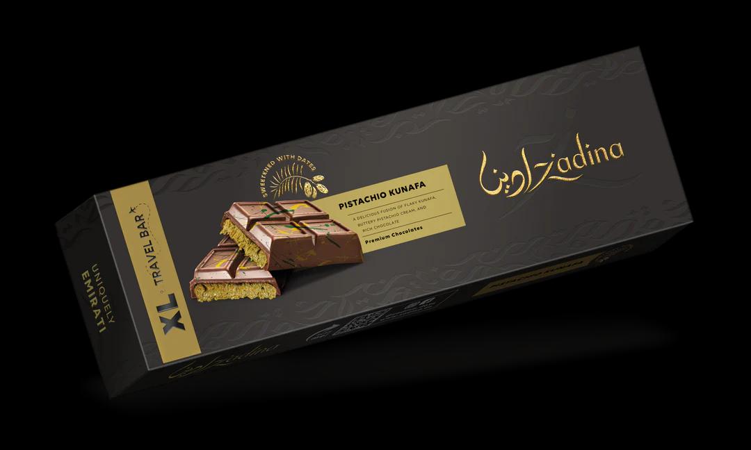 Jumbo Date Sweetened Pistachio Kunafa Chocolate Bar - 470g view 1