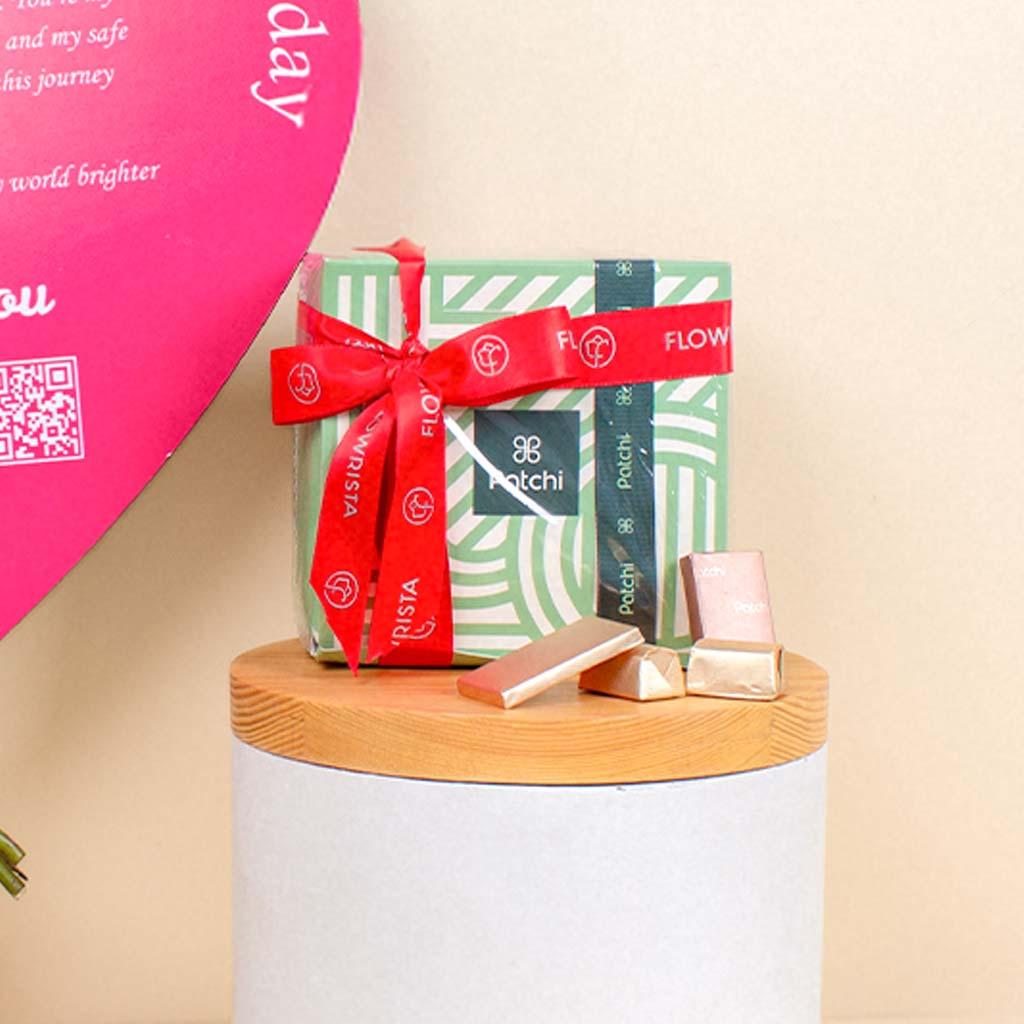 Patchi Chocolate & 15 Red flower Heart view 2