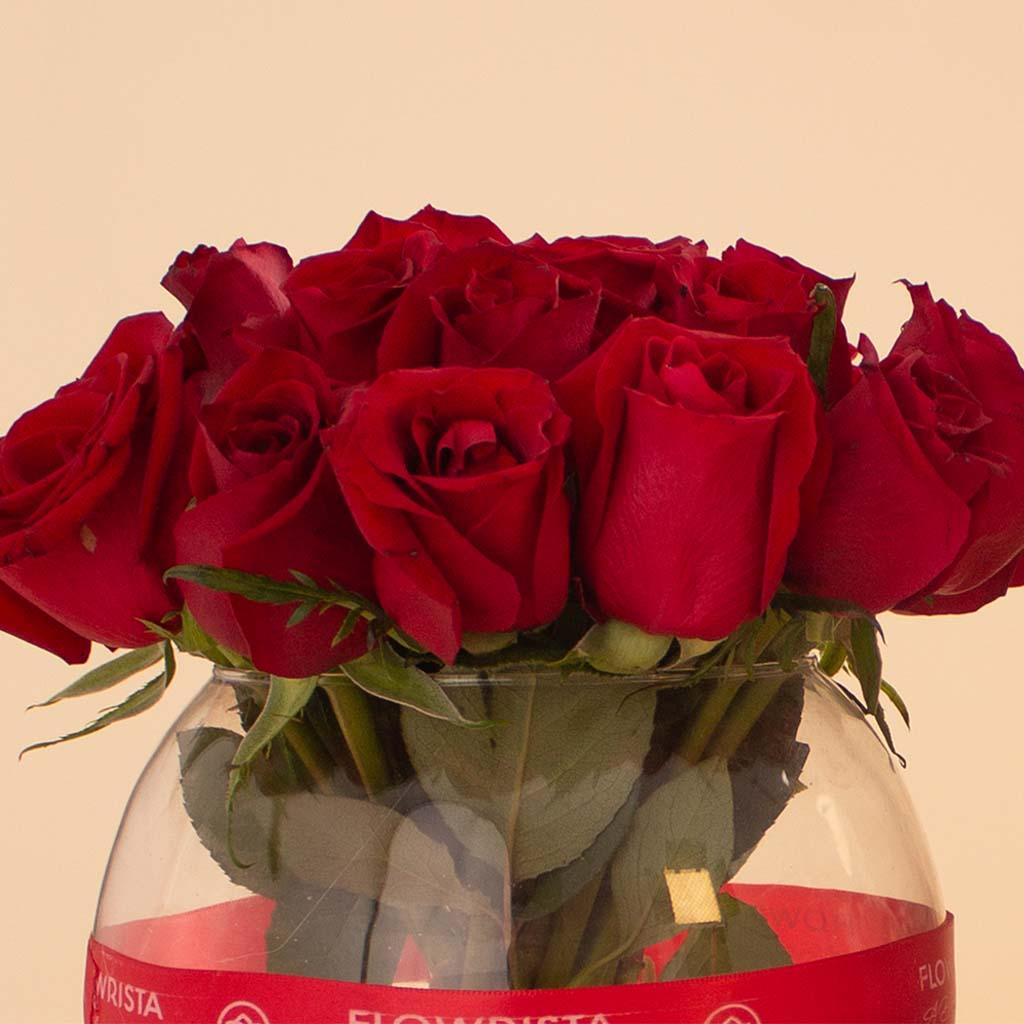 Happiness Jar, Patchi Joyful Moments & 15 Red Roses Vase view 3