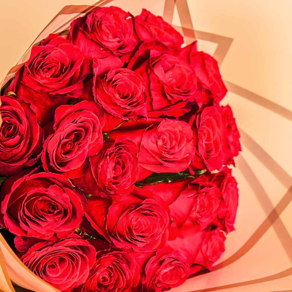 Scandal By Night with 20 Red Roses Hand Bouquet view 3