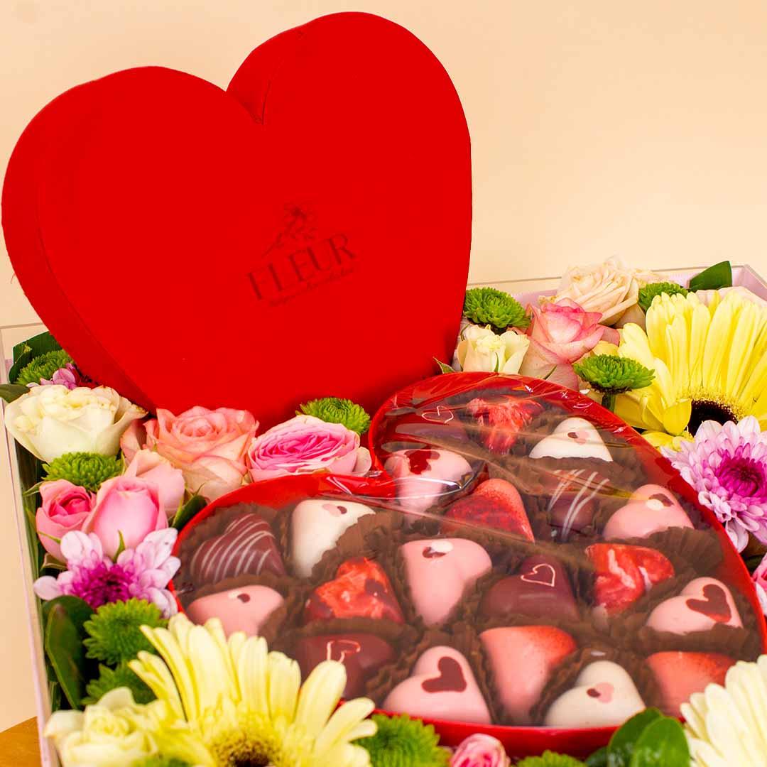 Fleur Belgian Chocolate Box & Luxury Flower Box view 2