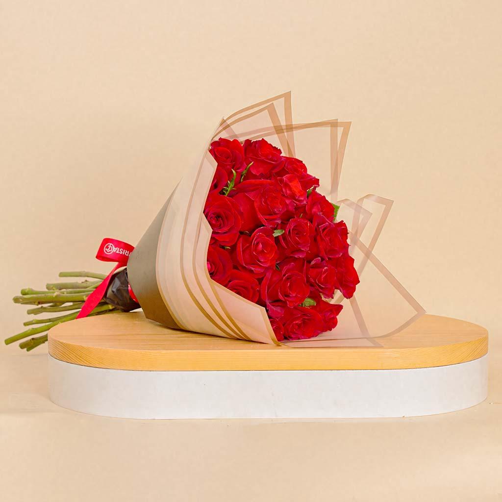 Flowrista Red Roses Bouquet | 20 Roses view 1