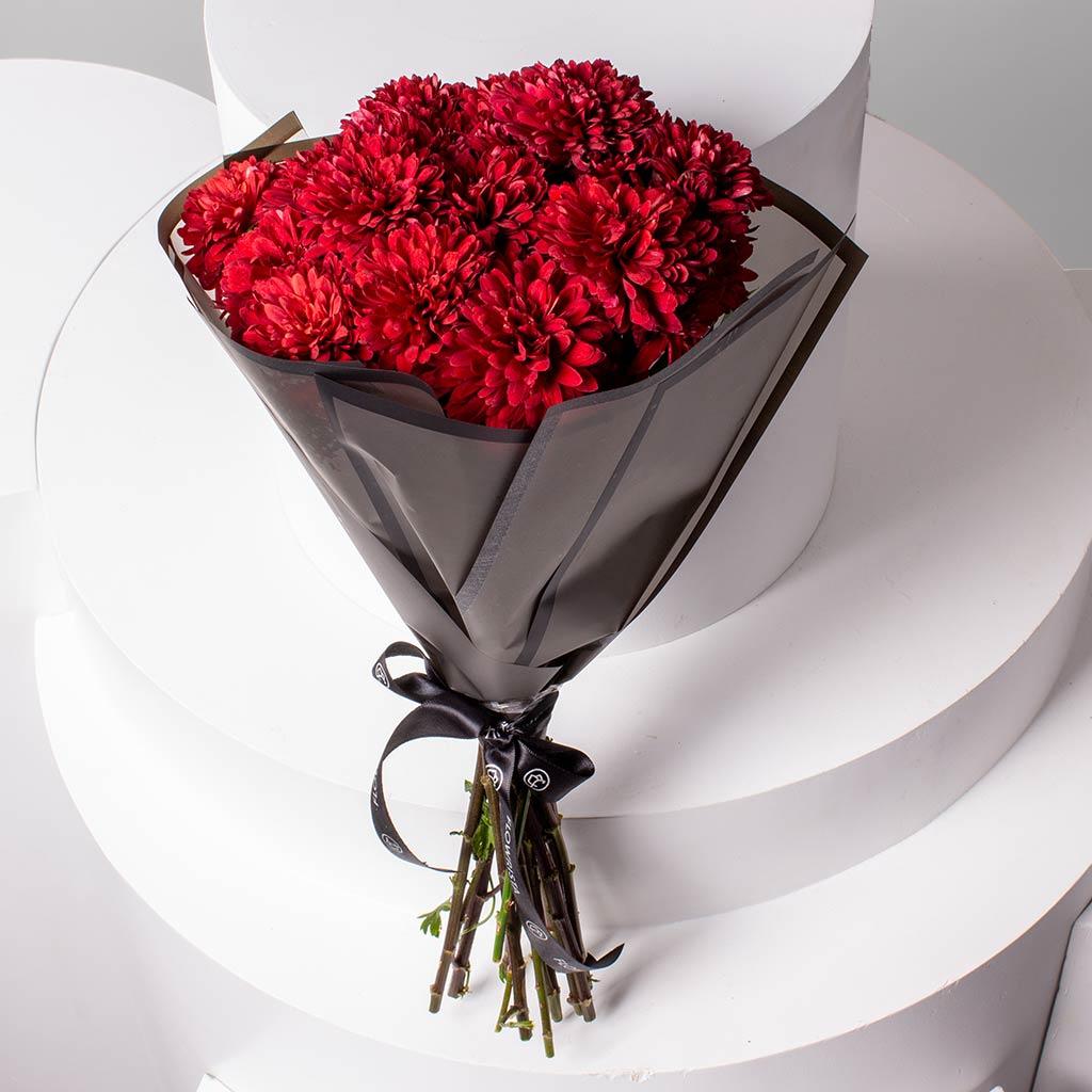 Red Chrysanthemum Bouquet - Forever With You view 2