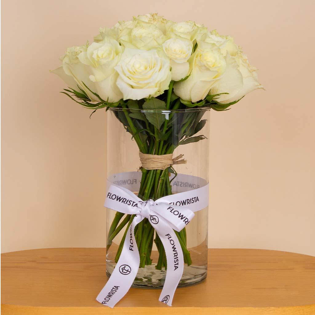 Alamki Bella Yellow Bag & White Roses Vase & House of Cocoa Chocolate Box view 4