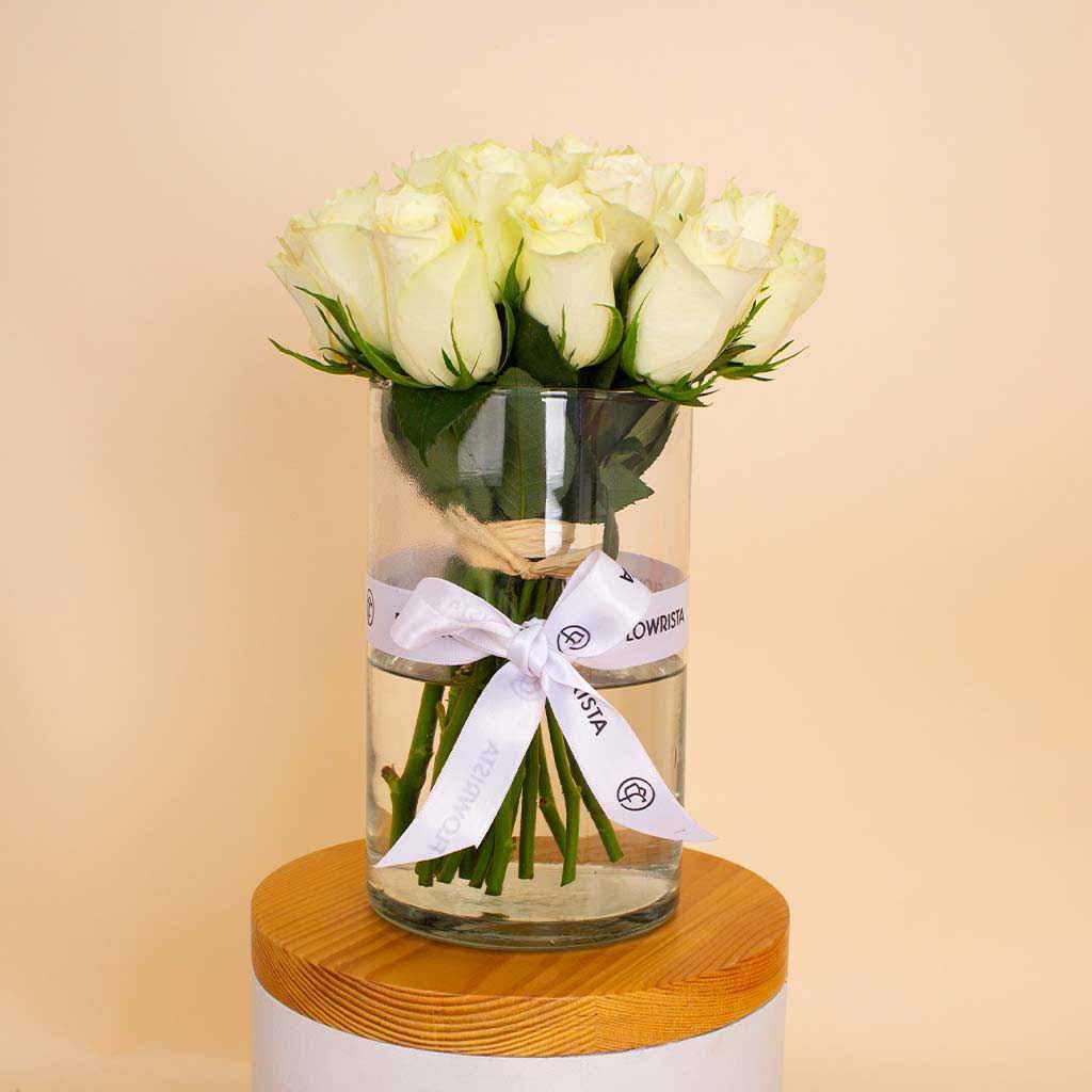Cocan Big Tote Black & White Roses Vase view 2