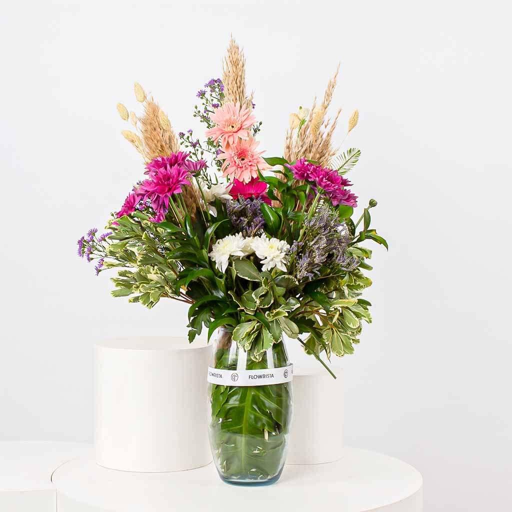 Gerbera & Chrysanthemum Flower Vase view 1