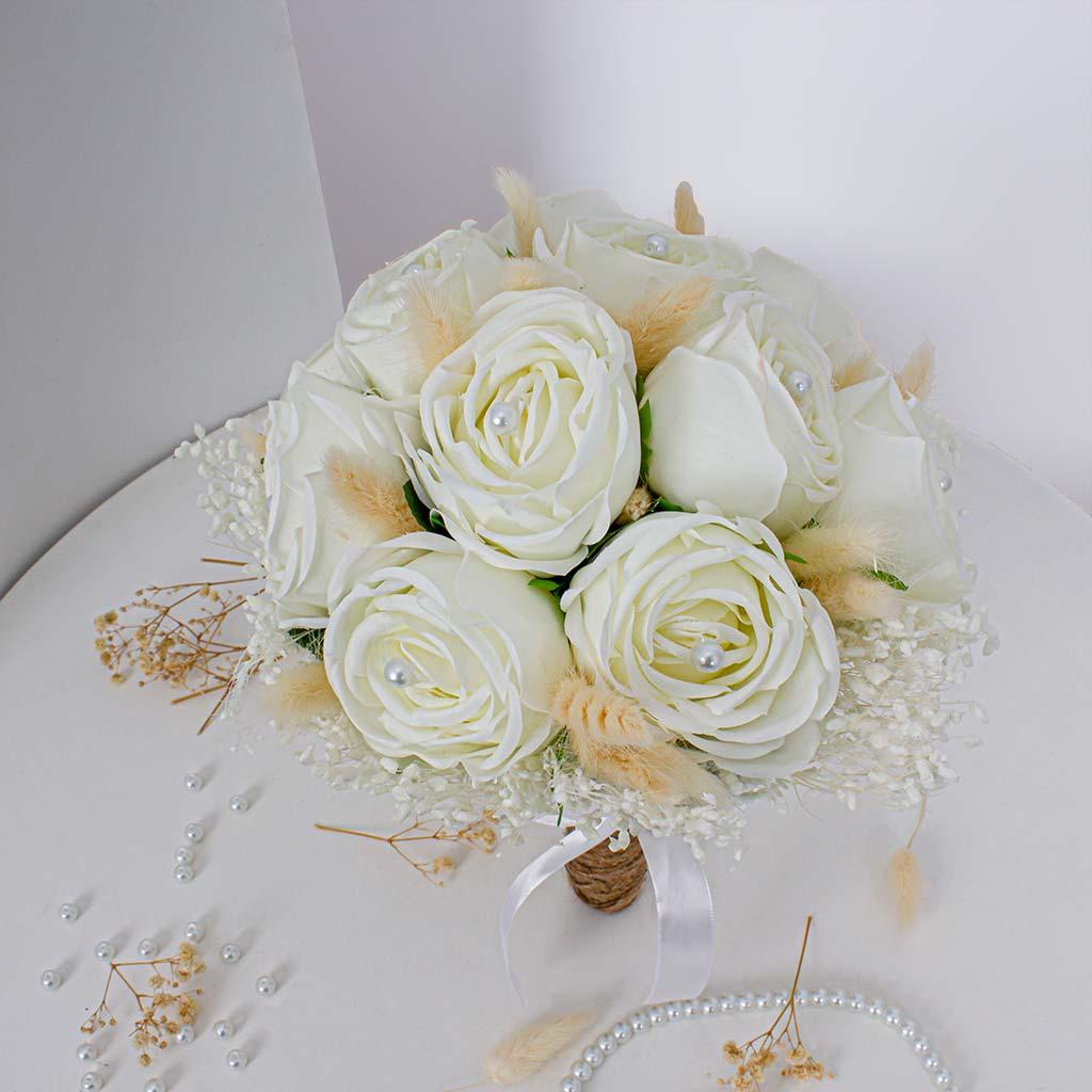 bridal bouquet of white flower view 2