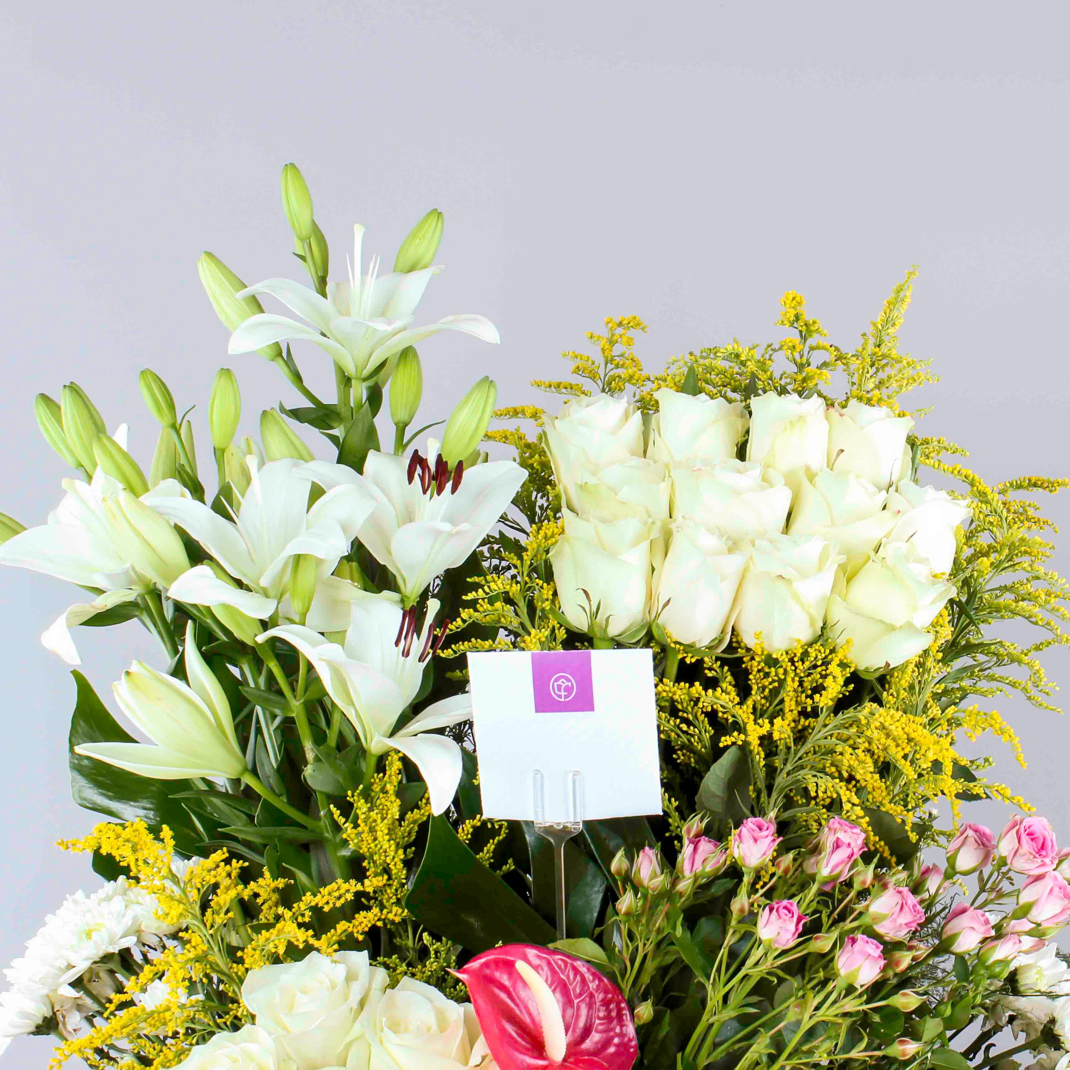 Mixed Flowers Wooden Box view 2