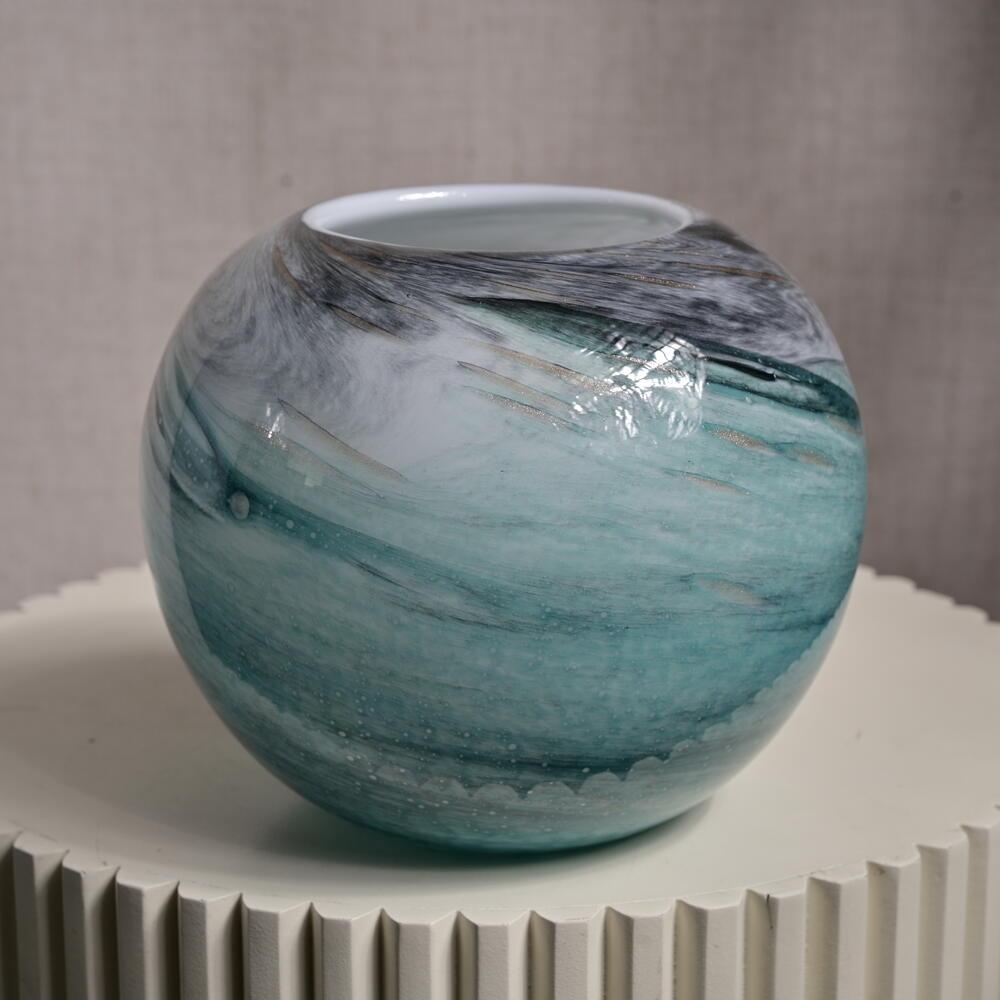 Round Ocean Breeze Glass Vase 6711