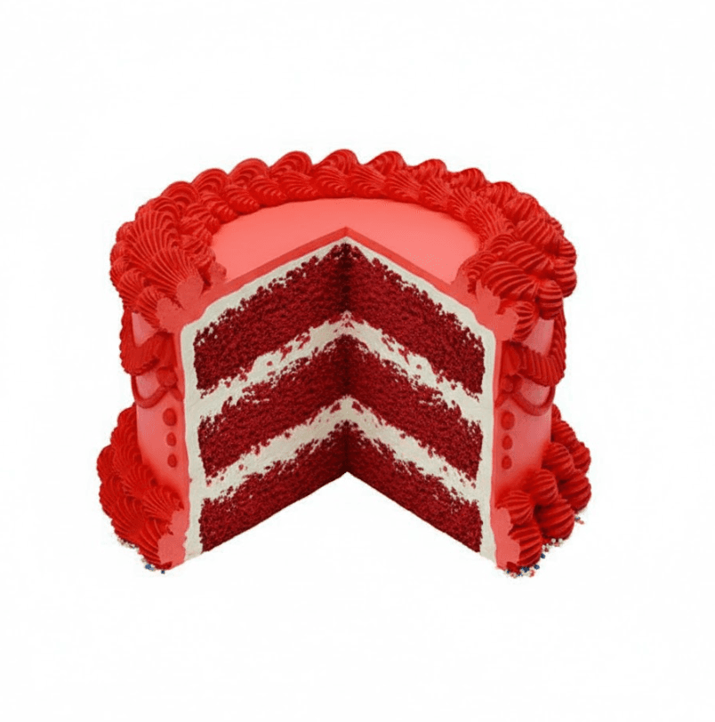 Valentines Peel off cake view 2