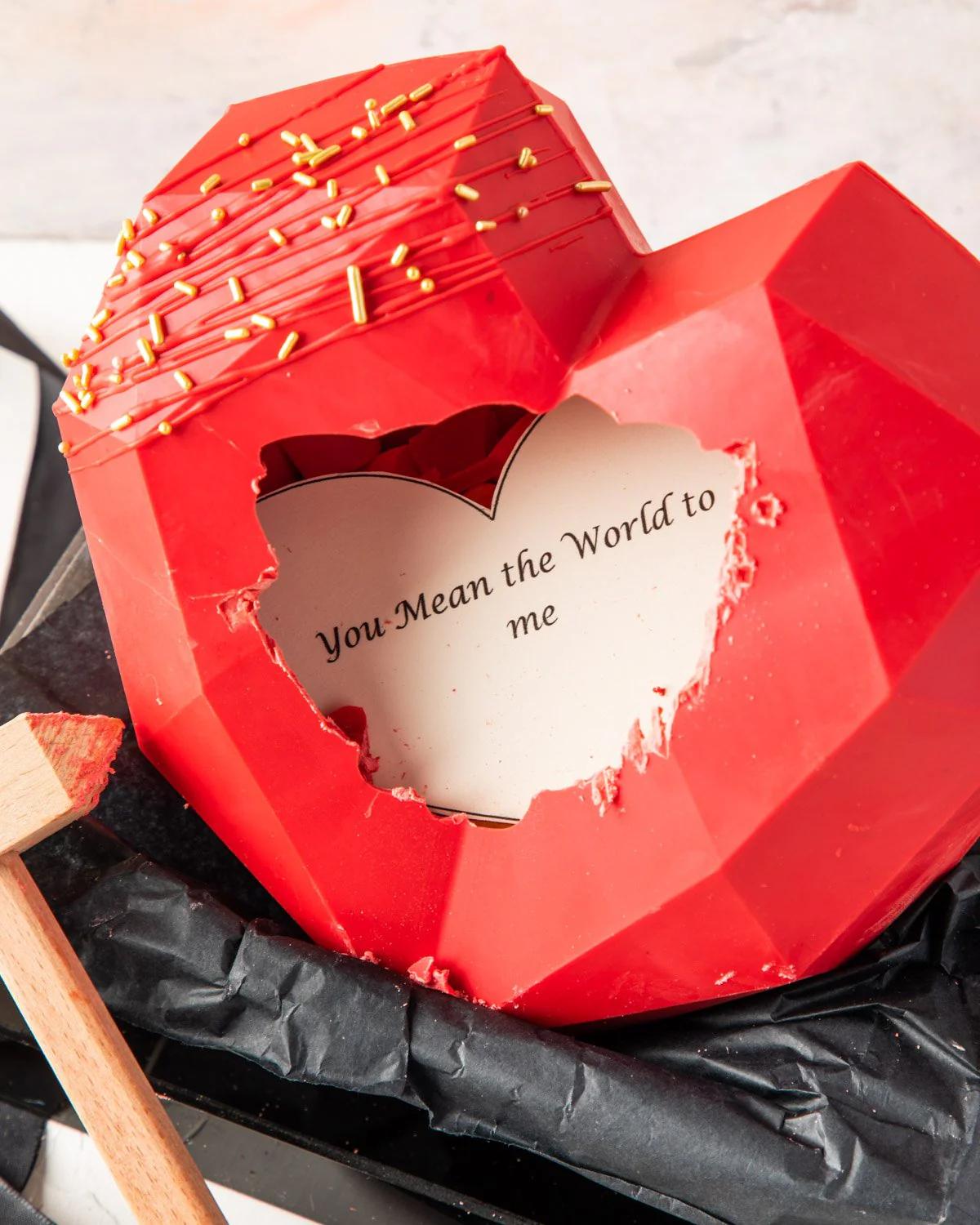 Artisan Geometric Heart Smash Chocolate Gift view 3
