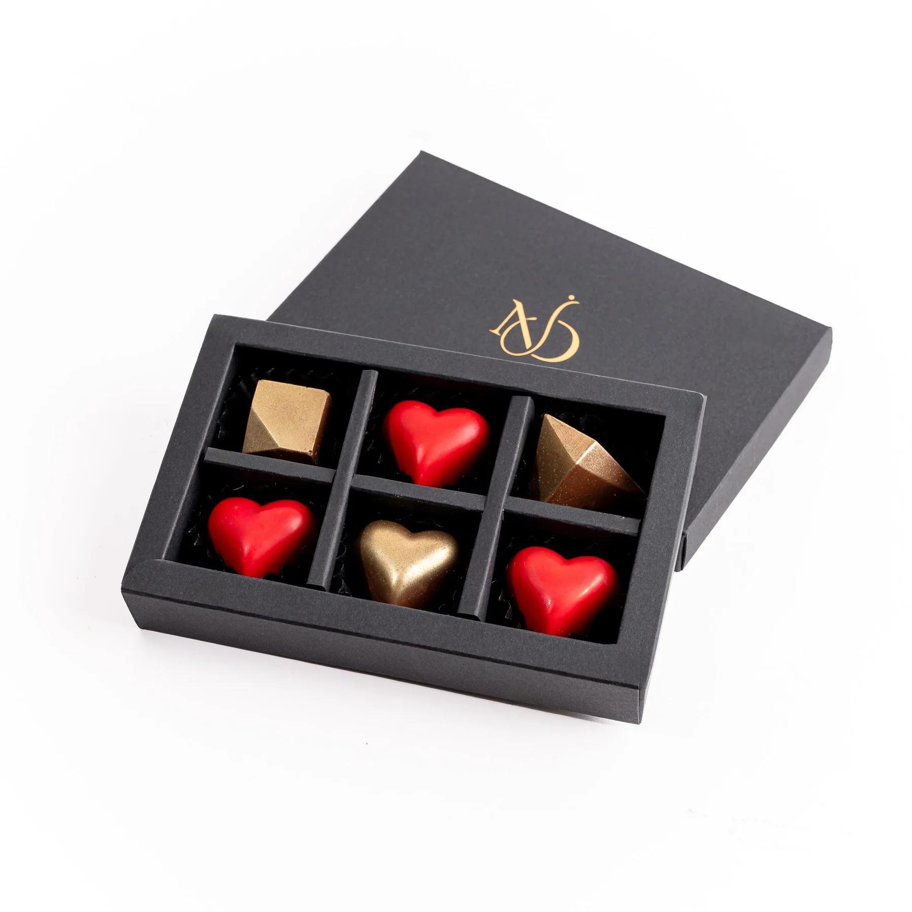 Hearts and Gems 6pc Chocolates Gift Box view 1