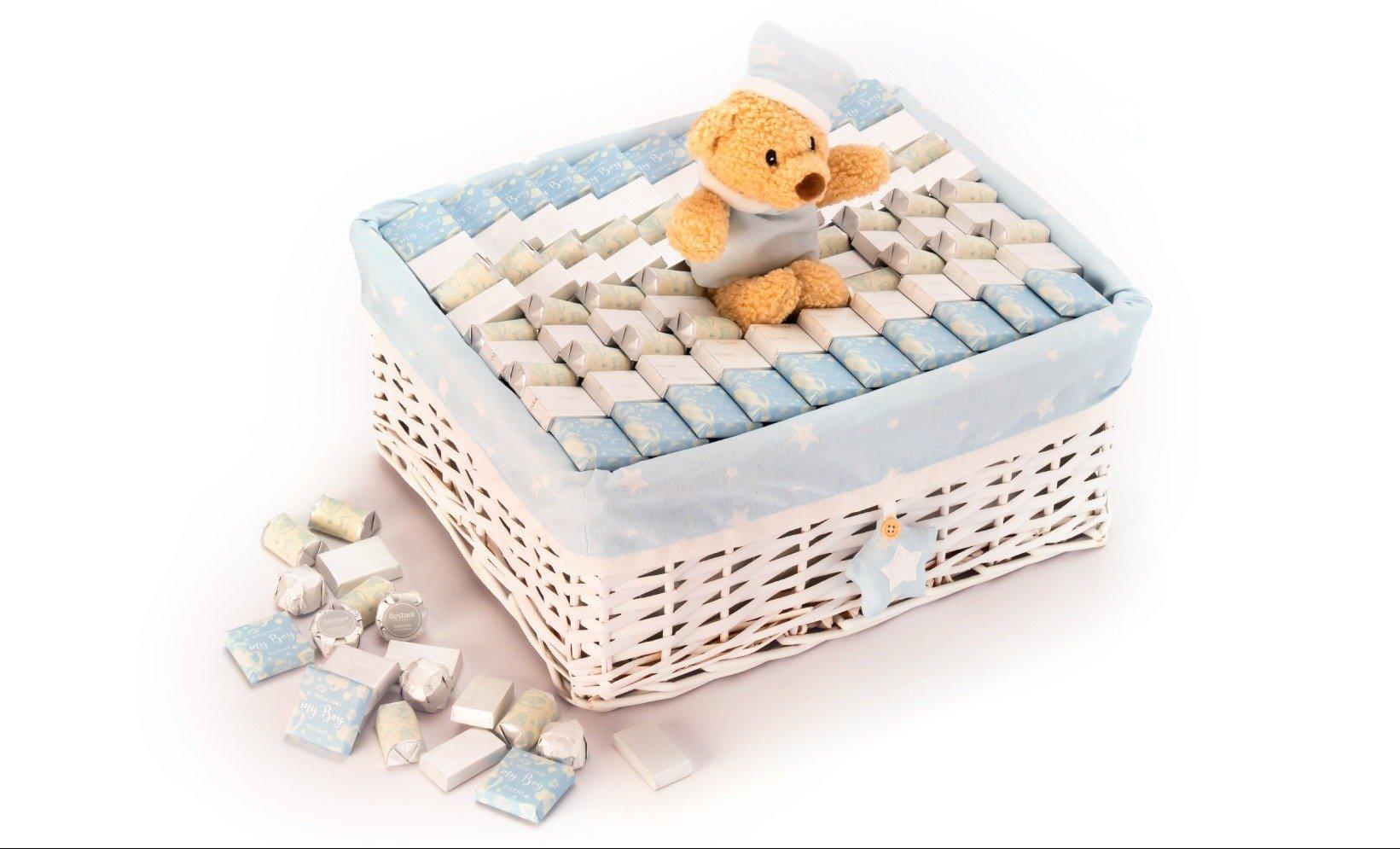 Welcome My Boy Baby Rectangular Basket 1260g view 1