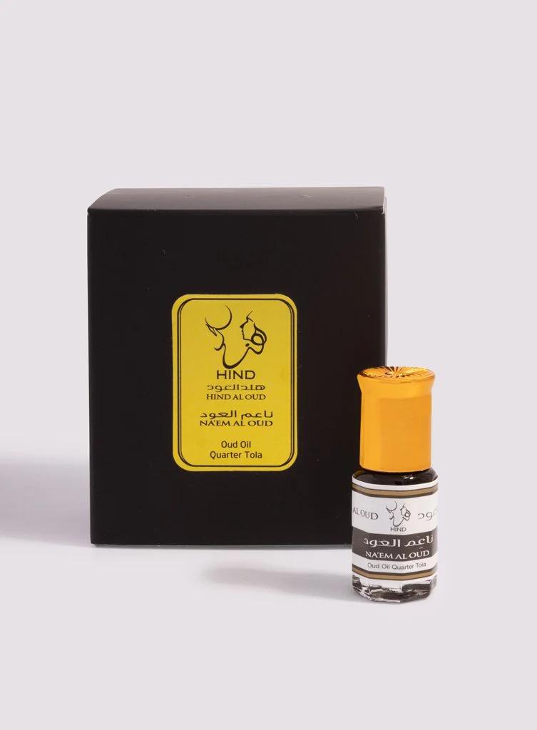 Na'em Al Oud - Pure Dehn Oud (3ml) with Nigwa box view 3