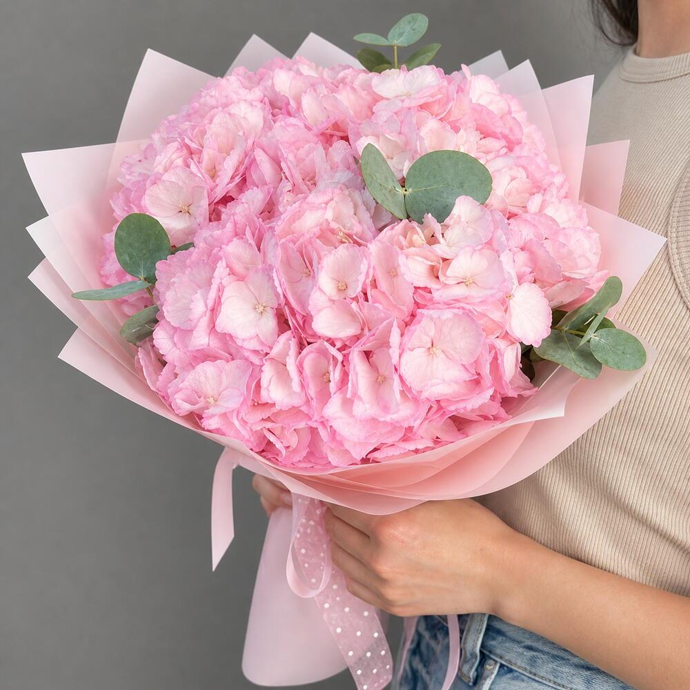 Blush Serenity: Pink Hydrangea Bouquet-19743