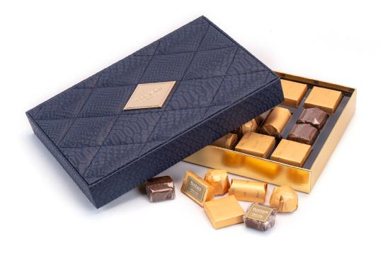 Dark Blue Small Rectangular Leather Box view 2