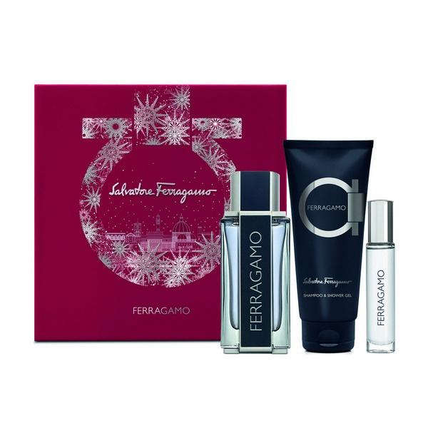 SALVATORE FERRAGAMO MEN SET EDT 100 + EDT 10ML + S/G 100MLundefined