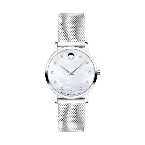MOVADO WATCH CS WHT DL 28 MM SLV MESH 2020 24992547undefined