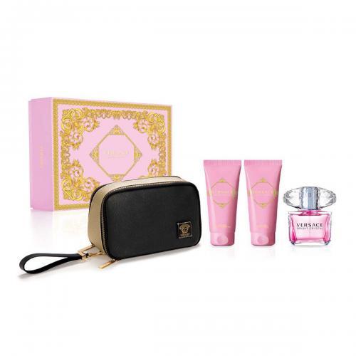 VERSACE BRIGHT CRYSTAL (L) SET EDT 90ML+B/L 100ML+BATH&S/G 100ML+POUCHundefined