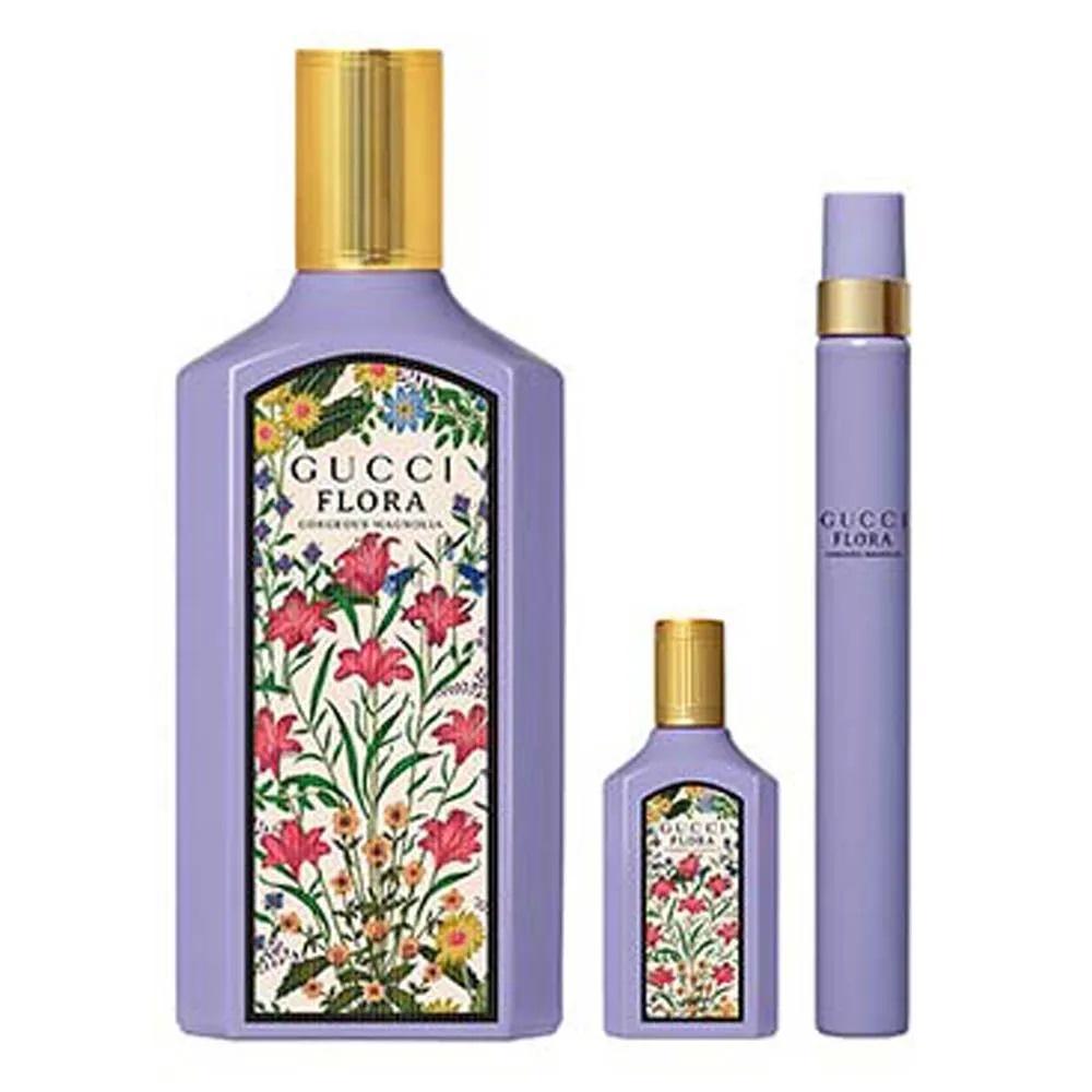 GUCCI FLORA GORGEOUS MAGNOLIA SET EDP 100ML+5ML+ROLLERBALL7.5MLundefined