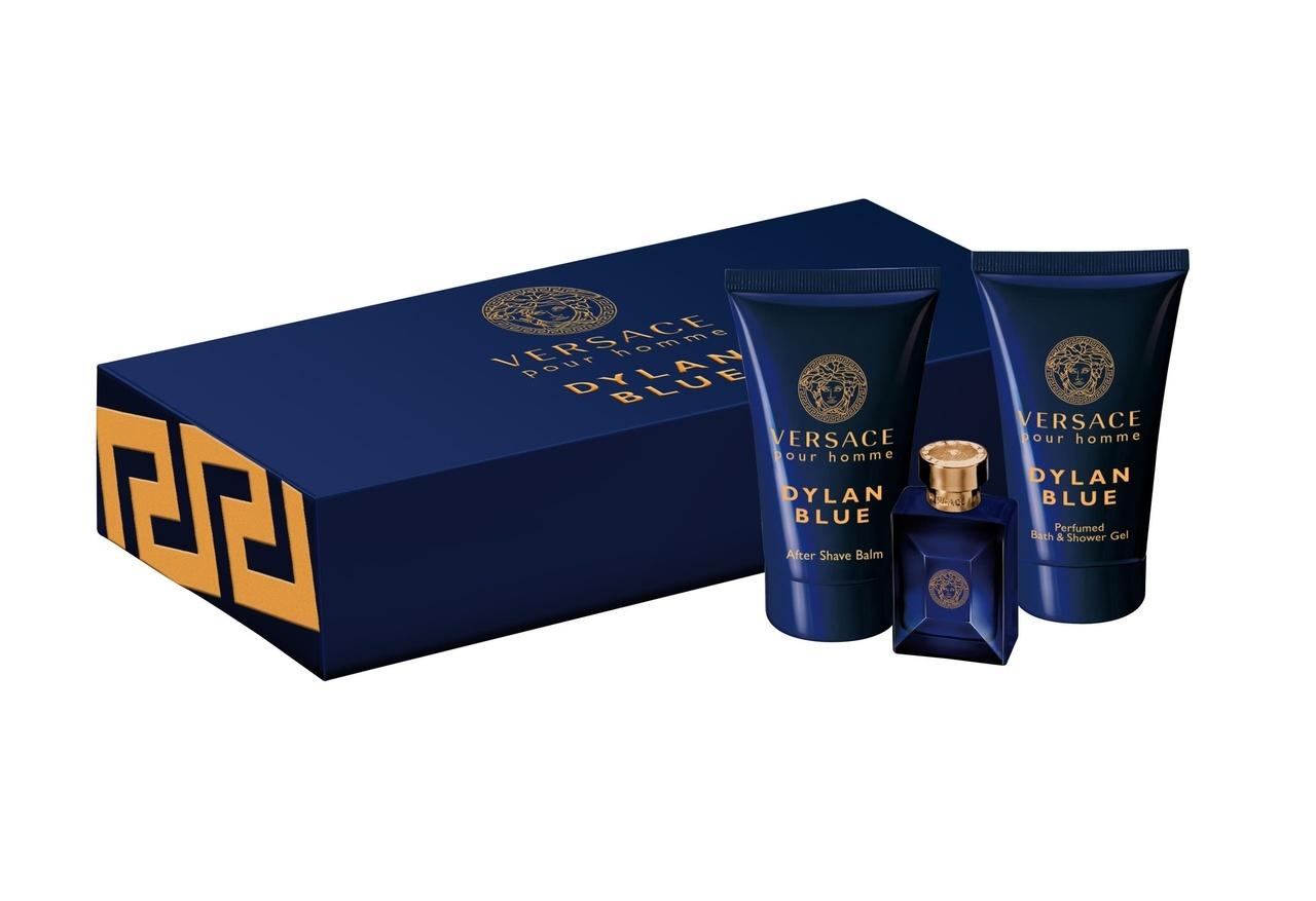 VERSACE POUR HOMME DYLAN BLUE (M) MINI SET EDT 5ML+AFTERSHAVE BALM 25ML+HAIR&BODY SHAMPOO 25ML ITundefined
