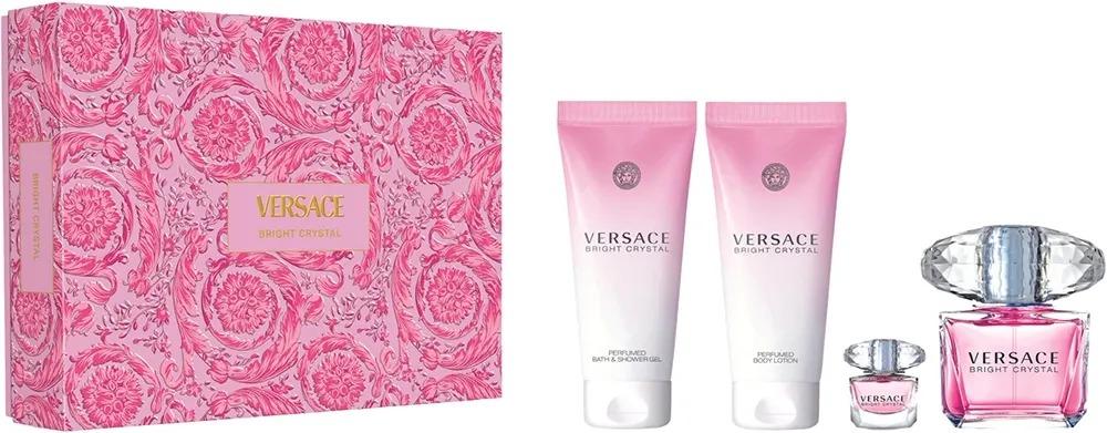 VERSACE BRIGHT CRYSTAL SET EDT 90ML+EDT 5ML+B/L 100ML+ S/G 100MLundefined