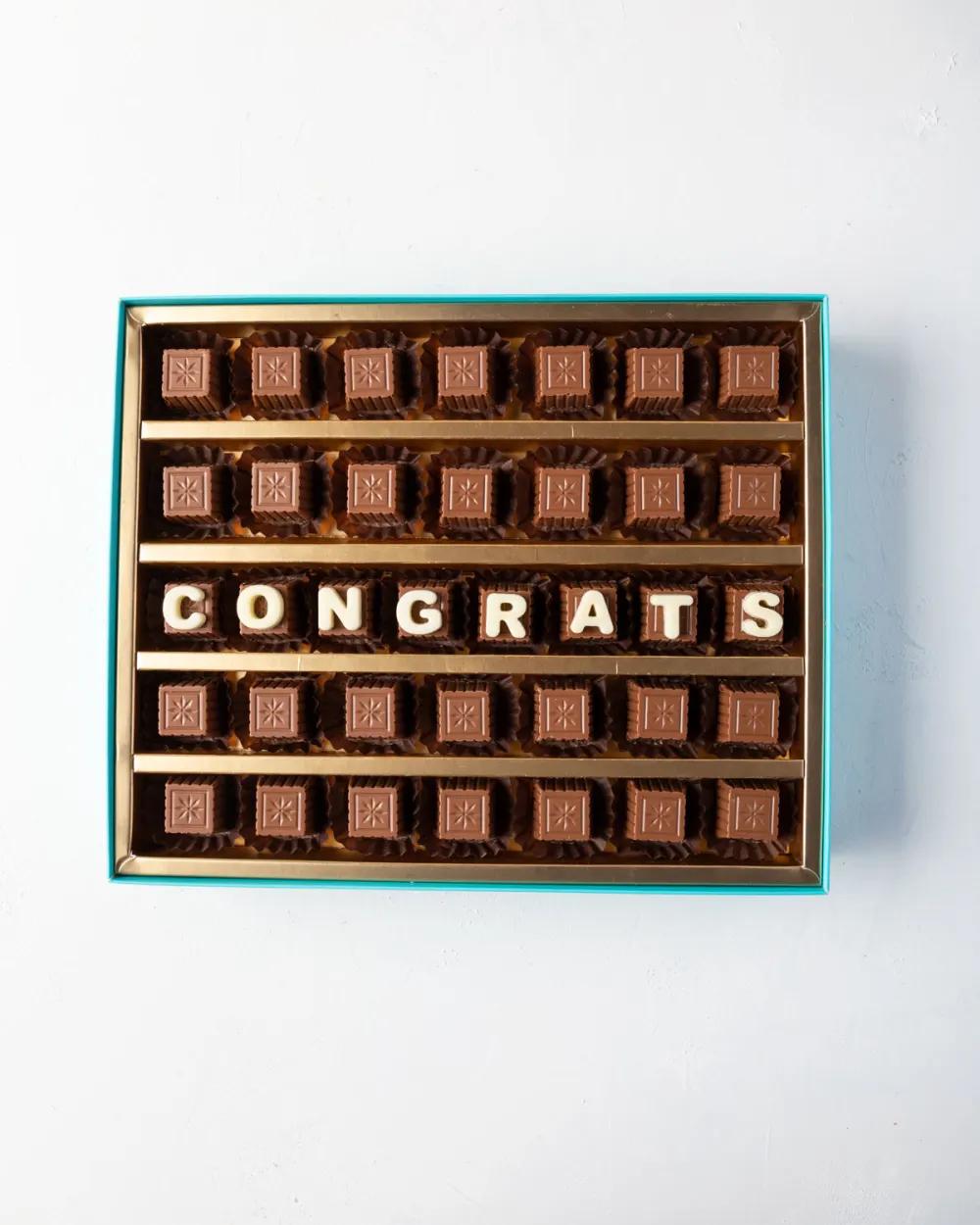 CongratsCongratulations Gift, Chocolate Gift, Luxury Chocolate Gift, هدية مبروك, هدية شوكولاتة, هدية شوكولاتة فاخرة